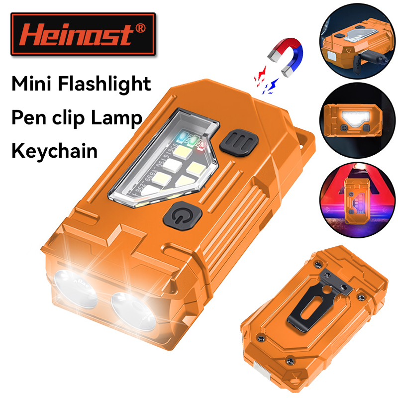 Diy Lamp Electronics - Mini Keychain EDC Flashlight Rechargeable Magnetic