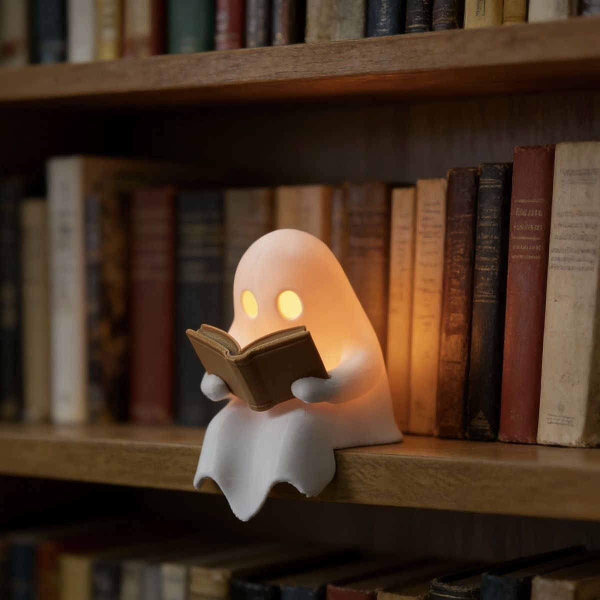 Diy Halloween Electronics - Cute Reading Ghost Led Night Light