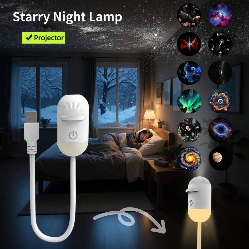 Diy Lamp Electronics - Mini Galaxy Star Projector Night Light