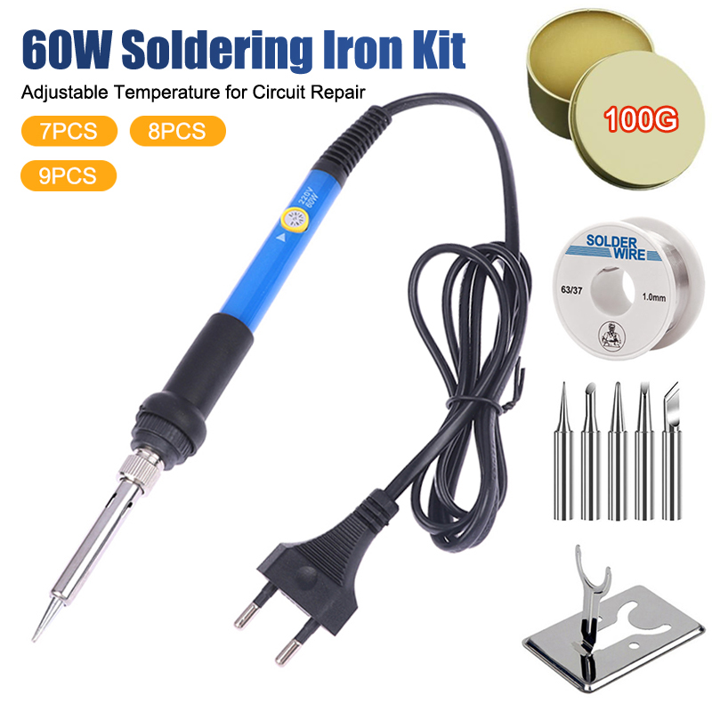Adjustable Temp 220V 60W Elect - Diy Electronics Repair Kit ulasan dan harga
