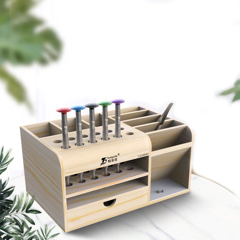 Toolguide Wooden Storage Box S - Diy Electronics Repair Kit ulasan dan harga