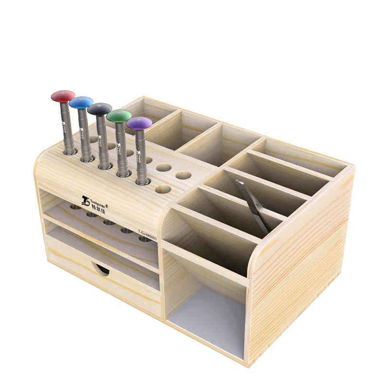 Toolguide Wooden Storage Box S - Diy Electronics Repair Kit ulasan dan harga