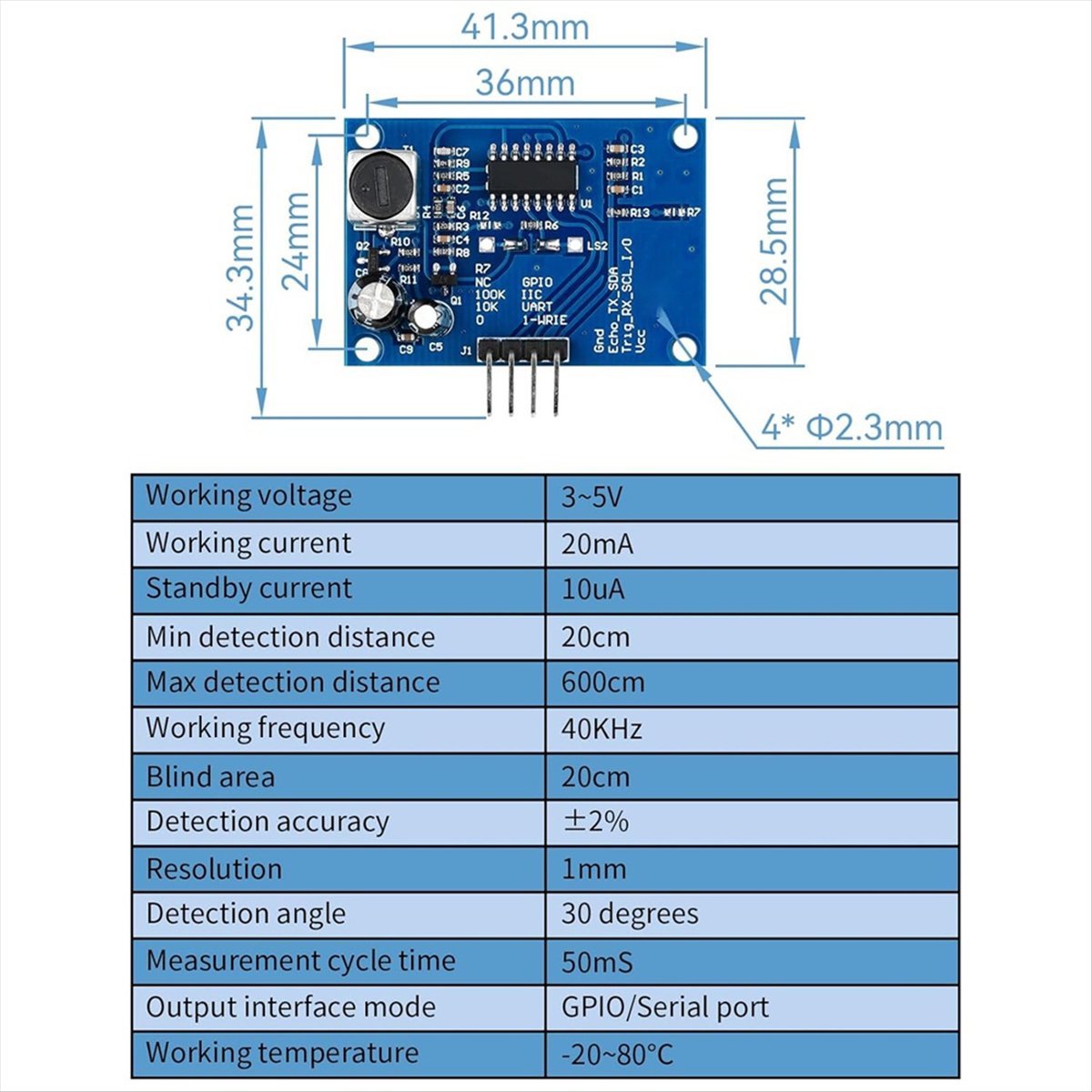 DT38 2pcs Ultrasonic Distance  - Ultrasonic Sensor Hc ulasan dan harga