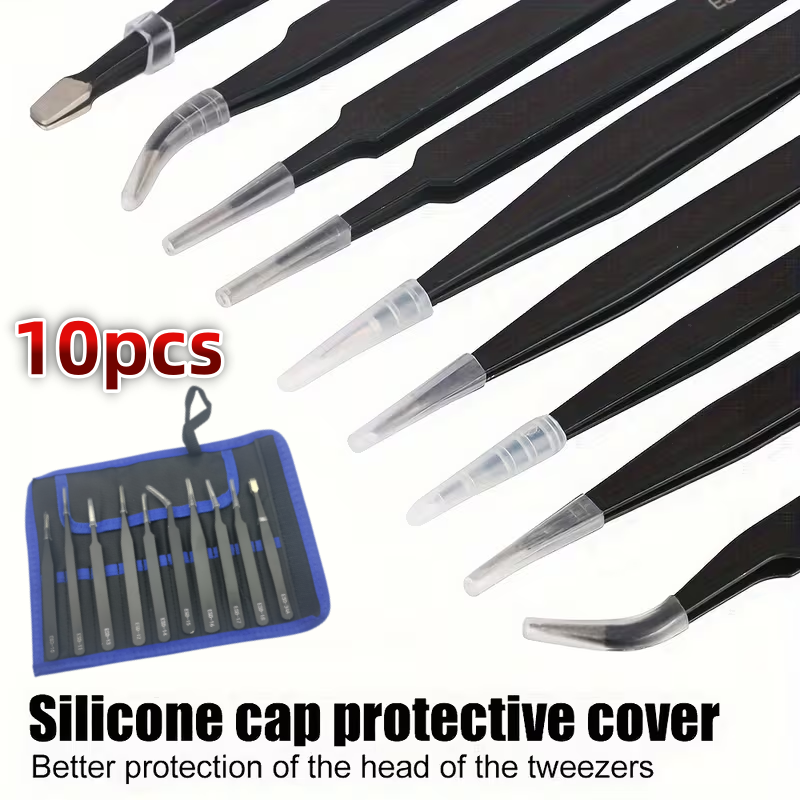 10Pcs ESD Anti‑Static Tweezers - Diy Electronics Art ulasan dan harga