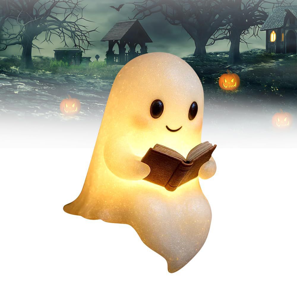 New Cute Ghost Reading Book La - Diy Halloween Electronics ulasan dan harga