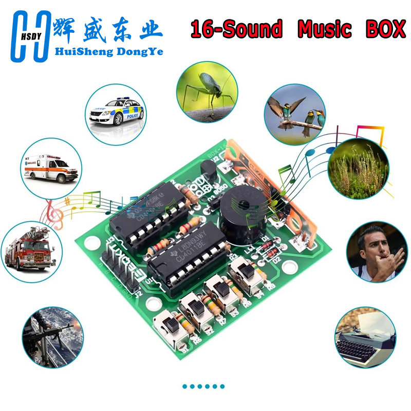 16 Music Sound Box BOX-16 Boar - Diy Electronics Learning Kit ulasan dan harga