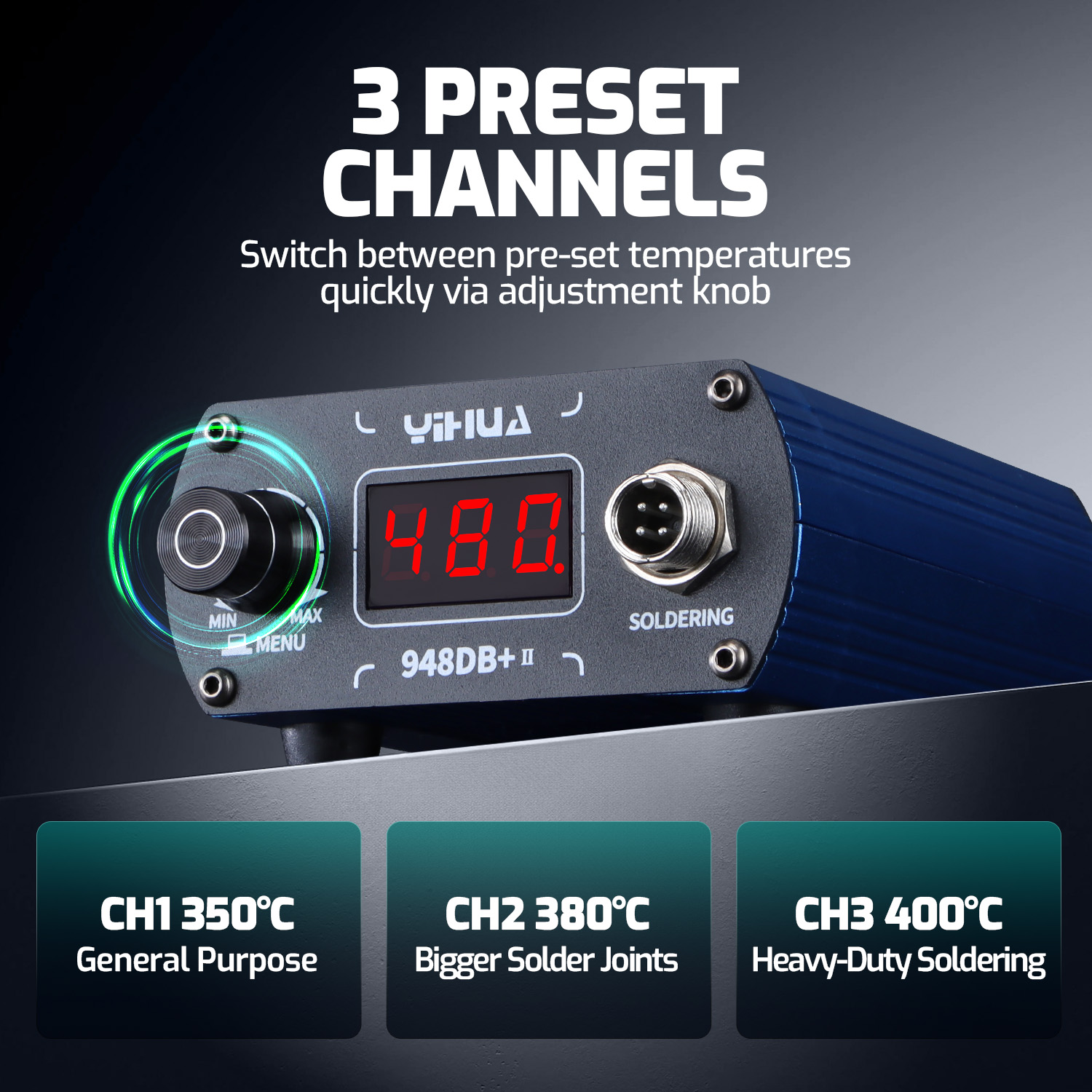 YIHUA 948DB+-II 75W Quick Heat - Diy Soldering Station No Electronics ulasan dan harga