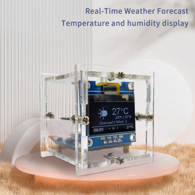 ESP8266 MINI Weather Clock WIF - Diy Soldering Station No Electronics ulasan dan harga