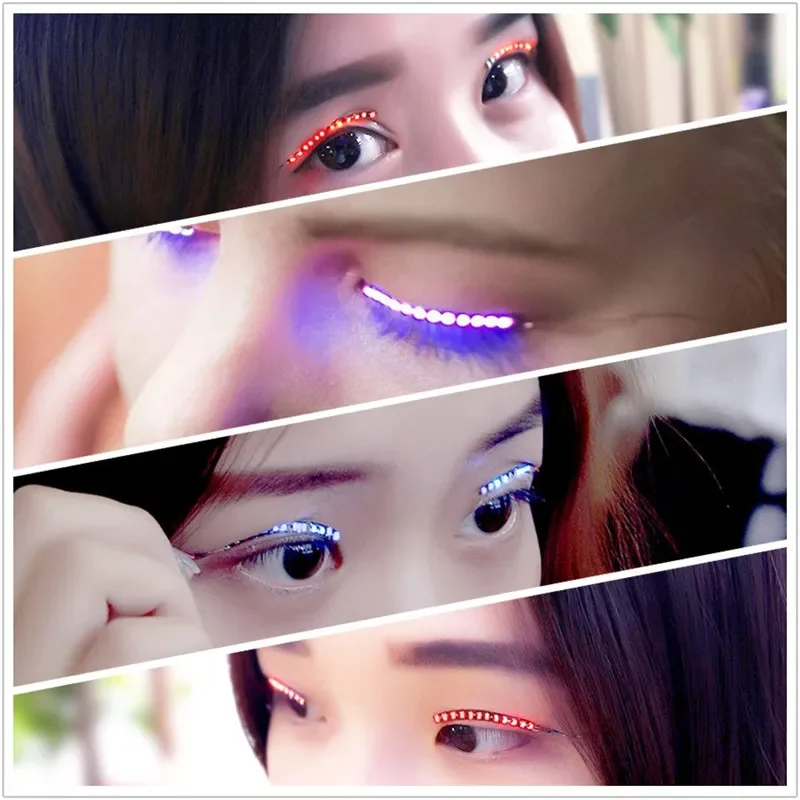 1 Pair LED False Eyelashes,Mak - Diy Halloween Electronics ulasan dan harga