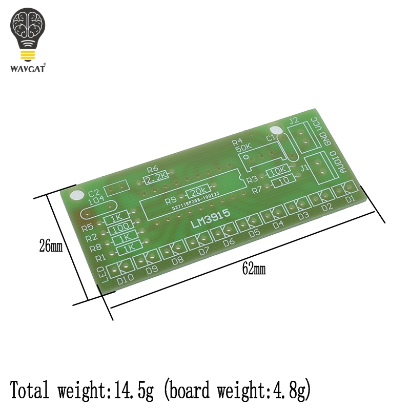 LM3915 DC 9V-12V 10 LED Sound  - Diy Electronics Lab ulasan dan harga