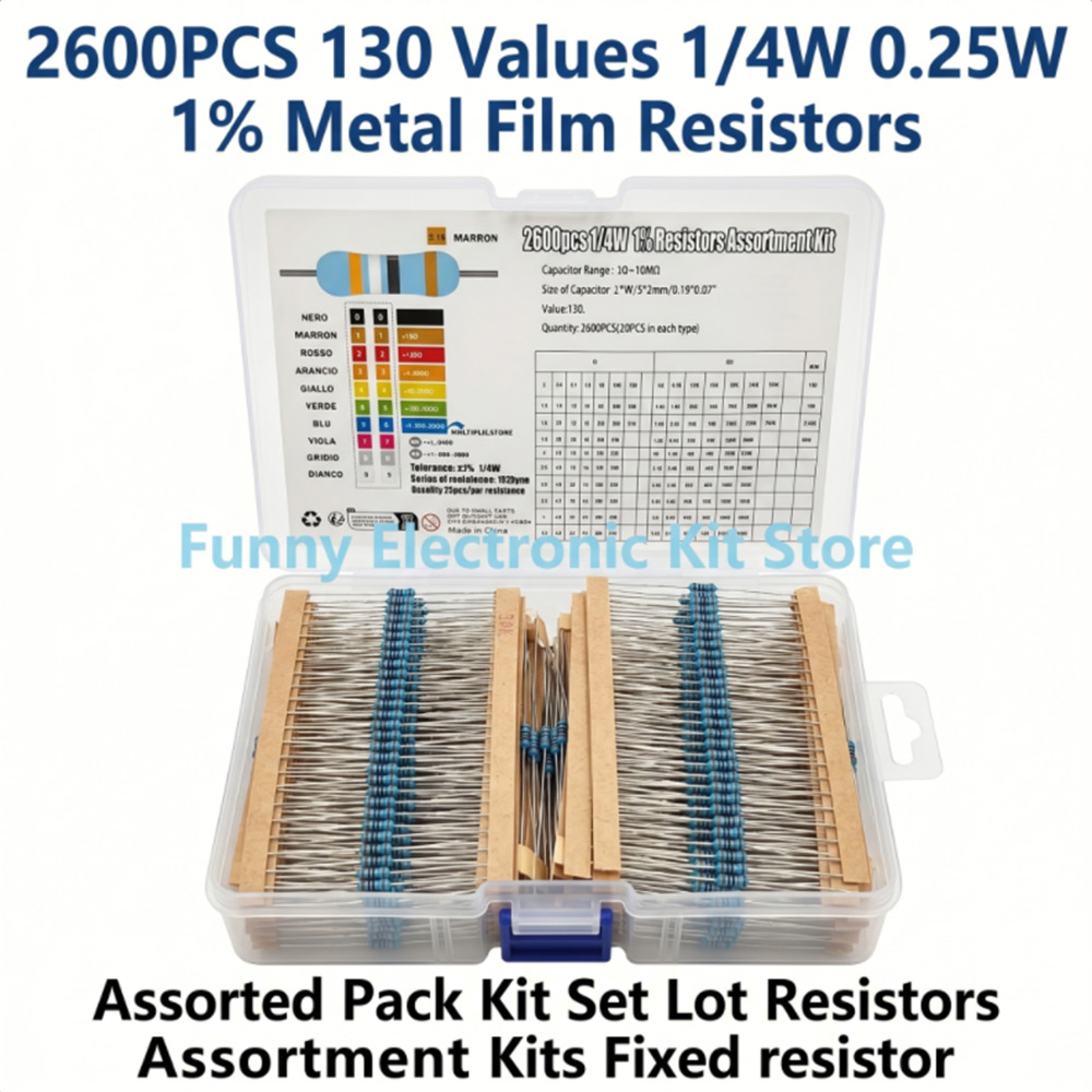 2600pcs Metal Film Resistors A - Diy Home Electronics Projects ulasan dan harga