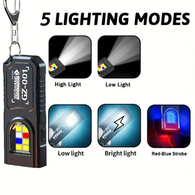 Multifunctional Keychain Flash - Diy Lamp Electronics ulasan dan harga