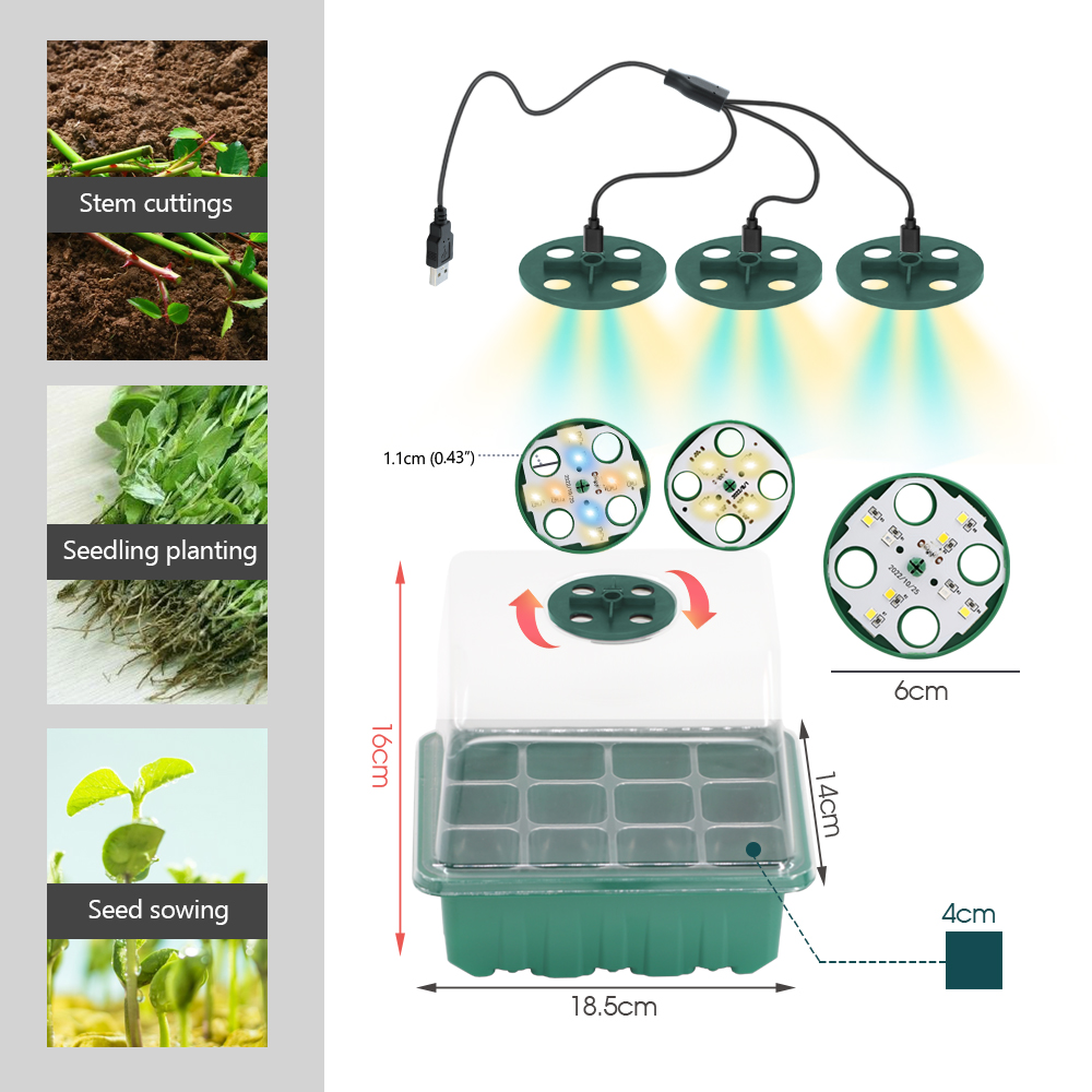 LED Nursery Pots with Grow Lig - Led Assortment Kit ulasan dan harga