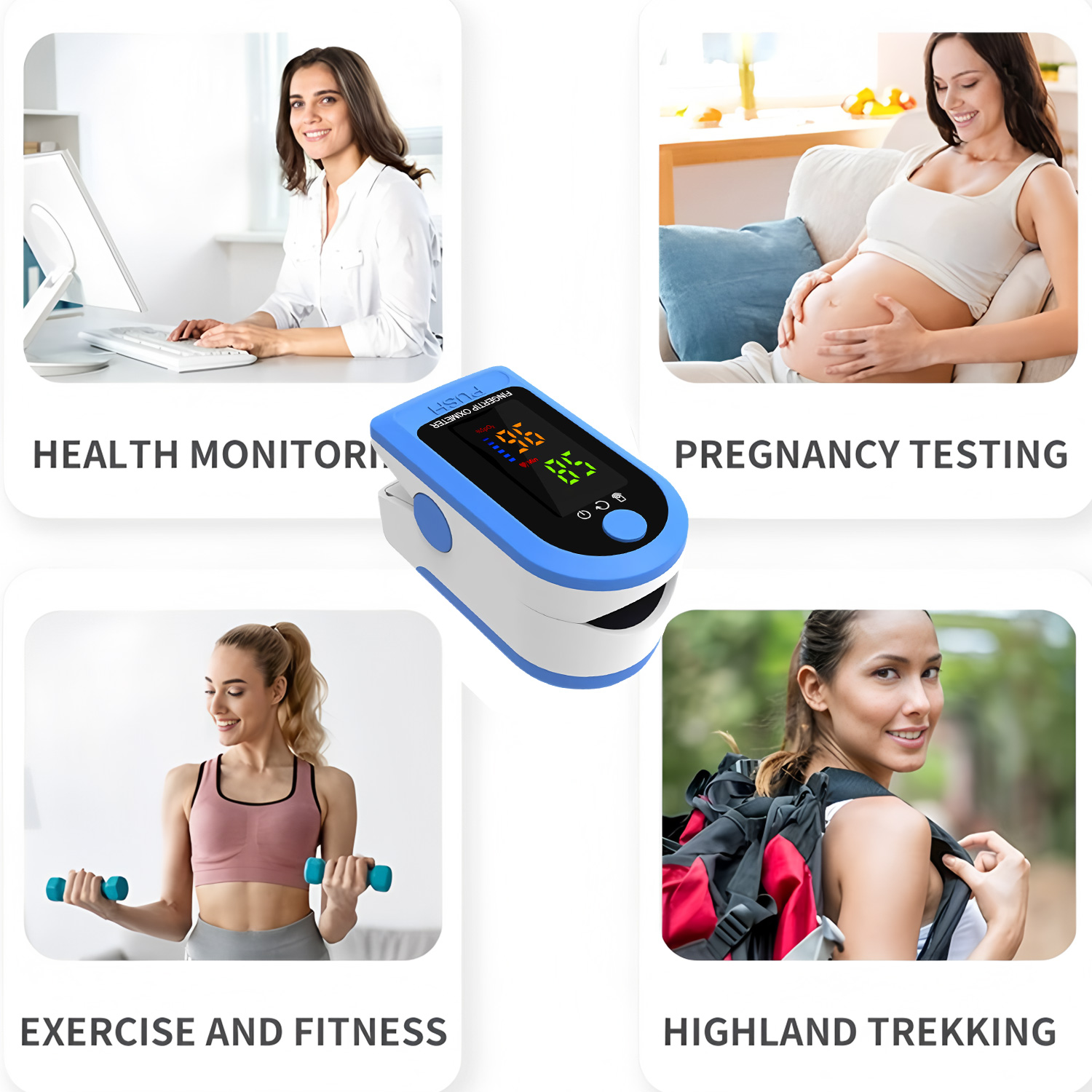 Finger Pulse Oximeter Medical  - Oled Display Module ulasan dan harga