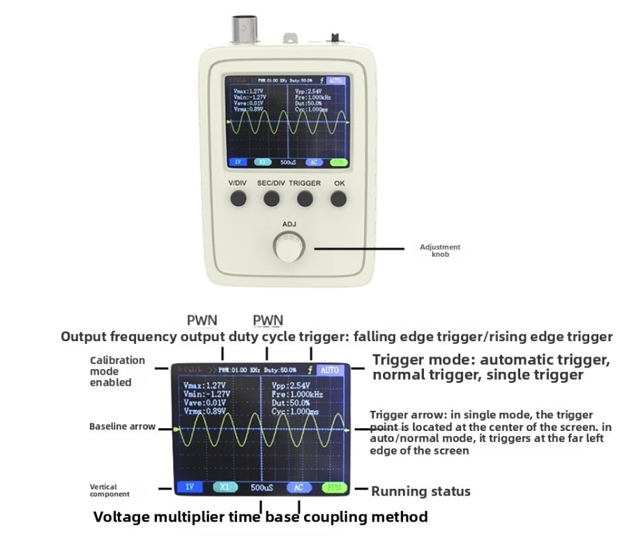 Digital Oscilloscope DIY Assem - Diy Electronics Learning Kit ulasan dan harga