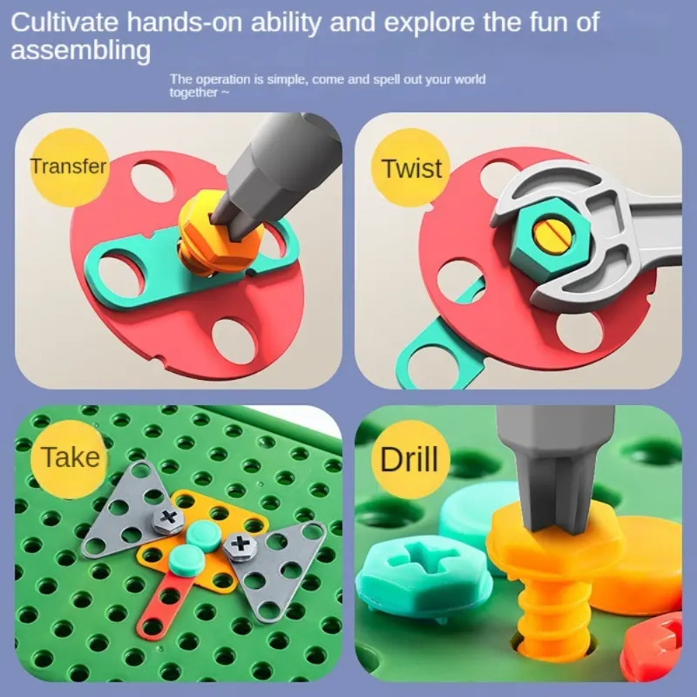 450Pcs Kids STEM Drill Set Cre - Diy Electronics For Beginners ulasan dan harga