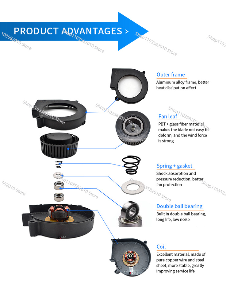 Ultra-Thin 75mm DC Centrifugal - Diy Electronics Cabinet ulasan dan harga